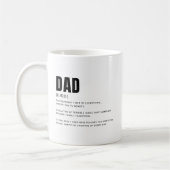 Lustige herzliche Dad-Definition Kaffeetasse (Links)