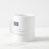 Lustige herzliche Freunddefinition Kaffeetasse (Vorderseite Links)