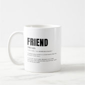 Lustige herzliche Freunddefinition Kaffeetasse (Links)
