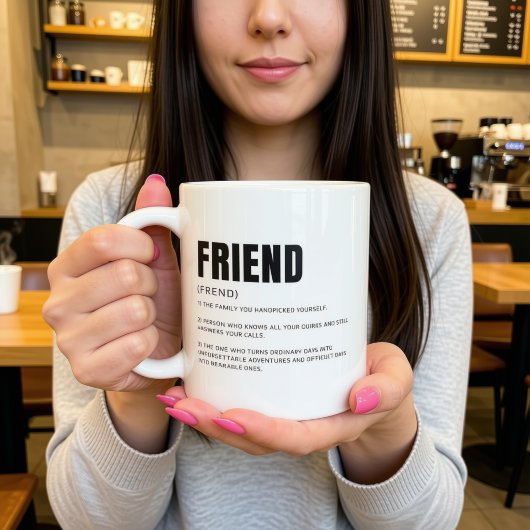 Lustige herzliche Freunddefinition Kaffeetasse