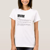 Lustige herzliche Mutter-Definition T-Shirt (Vorderseite)