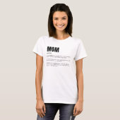 Lustige herzliche Mutter-Definition T-Shirt (Vorne ganz)