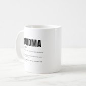 Lustige herzliche Oma-Definition Kaffeetasse (Vorderseite Links)