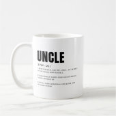 Lustige herzliche Onkel-Definition Kaffeetasse (Links)