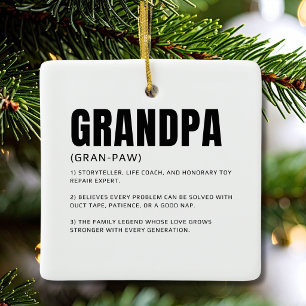 Lustige herzliche Opa-Definition Keramikornament