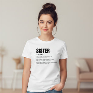 Lustige herzliche Schwester-Definition T-Shirt