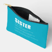 Lustige herzliche Schwester-Definition Zubehörtasche (Offen)