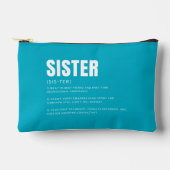 Lustige herzliche Schwester-Definition Zubehörtasche (Vorderseite)