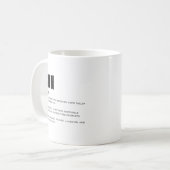 Lustige herzliche Söhne-Definition Kaffeetasse (Vorderseite Links)