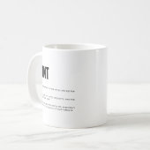 Lustige herzliche Tante Definition Kaffeetasse (Vorderseite Links)