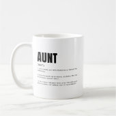 Lustige herzliche Tante Definition Kaffeetasse (Links)