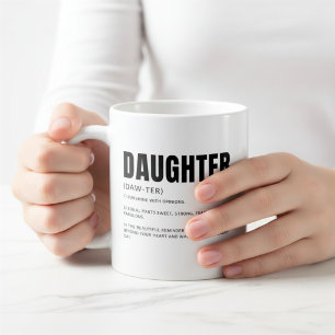 Lustige herzliche Tochter-Definition Kaffeetasse