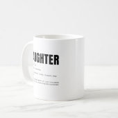 Lustige herzliche Tochter-Definition Kaffeetasse (Vorderseite Links)