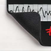 Lustige Herzrhythmus-Streifen-Geschenke Mousepad (Ecke)