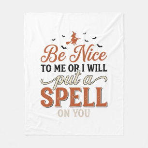 Lustige Hexen-Spruch-Zitat Halloween-Vektordesign_ Fleecedecke