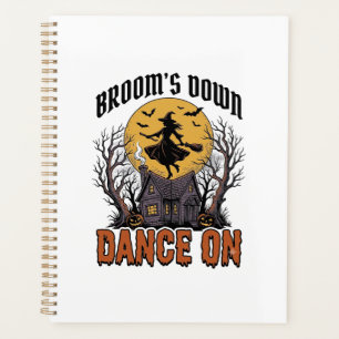 Lustige Hexen Tänzer Vintage Halloween Gravur Shi Planer