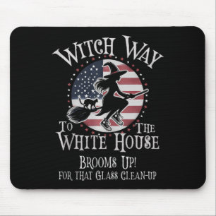 Lustige Hexenart Weißes Haus Kamala Kehrt Wicke Au Mousepad