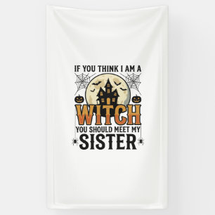 Lustige Hexenschwester Halloween Vintage Grafik_1 Banner