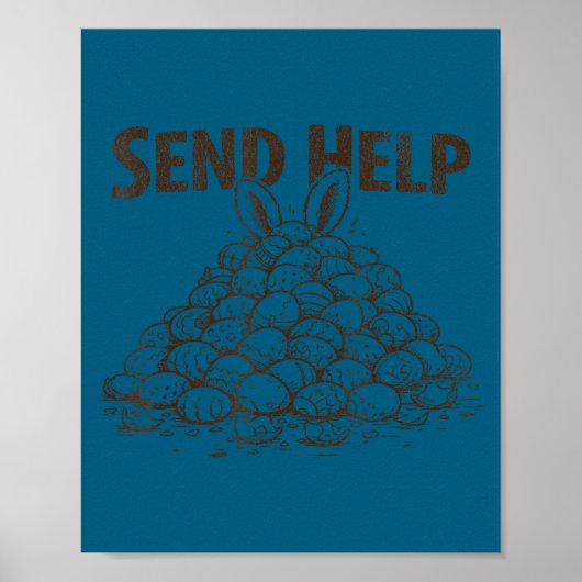 Lustige Hilfe schicken überforderte Mutter Osterei Poster (Vorne)