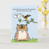 Lustige Himalajakatzen-Geburtstags-Karte Karte (Gelbe Blume)