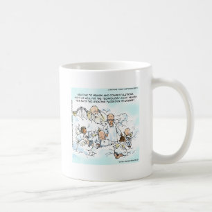 Lustige himmlische Social Media Kaffeetasse