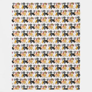 Lustige Hinterhof-Hühner Polnische Hennen Polka Pu Fleecedecke