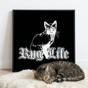 Lustige Hip-Hop-Parodie Katzenkunst Poster