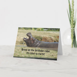 Lustige Hippopotamus-Geburtstagsgrüße Karte