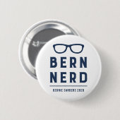 Lustige Hipster-Bernie-Sandpapierschleifmaschinen Button (Vorne & Hinten)