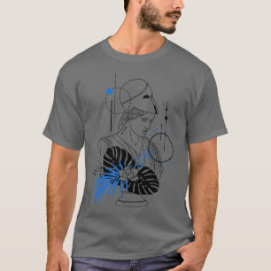 Lustige Hipster Griechische Göttin Athena Römische T-Shirt