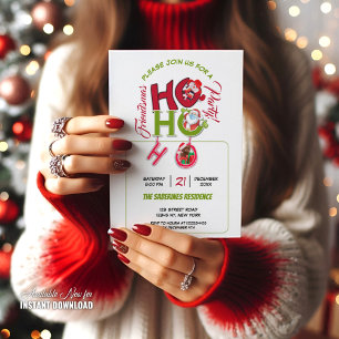 Lustige HO HO HO Retro-Weihnachtsfeier Friendsmas  Einladung