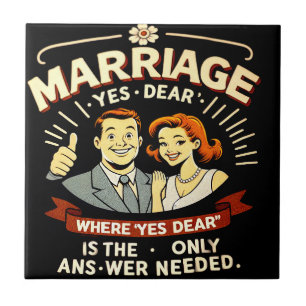 Lustige Hochzeit, Hochzeitsgeschenk Fliese