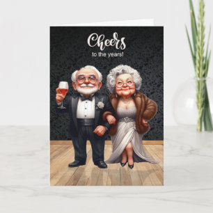 Lustige Hochzeit Jubiläum Altes Paar Prost Karte