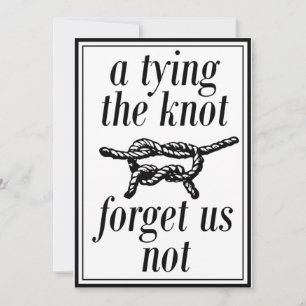 Lustige Hochzeit Knoten Binden Save The Date Einladung