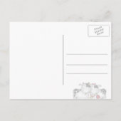 Lustige Hochzeit Kühe Termin vormerken Postkarte (Rückseite)