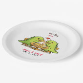 Lustige Hochzeit  Pappteller (Schrägansicht)