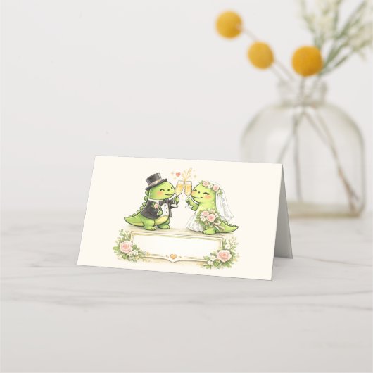 Lustige Hochzeit Platzkarte (Vorderseite)