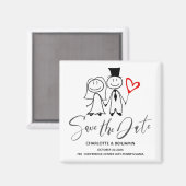 Lustige Hochzeit - Termin vormerken Magnet (Vorderseite/Rückseite)