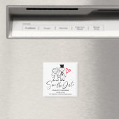 Lustige Hochzeit - Termin vormerken Magnet (In Situ (Geschirrspüler))