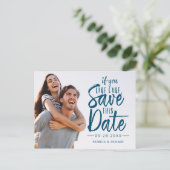 Lustige Hochzeit - Termin vormerken Postkarte (Stehend Vorderseite)