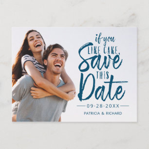 Lustige Hochzeit - Termin vormerken Postkarte