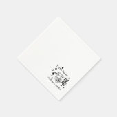 Lustige Hochzeit, verspielte Schrift & italienisch Serviette (Ecke)