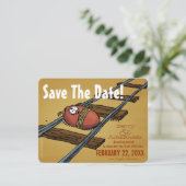 Lustige Hochzeitseinladung zum Datum speichern Save The Date (Stehend Vorderseite)