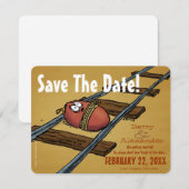 Lustige Hochzeitseinladung zum Datum speichern Save The Date (Vorne/Hinten)