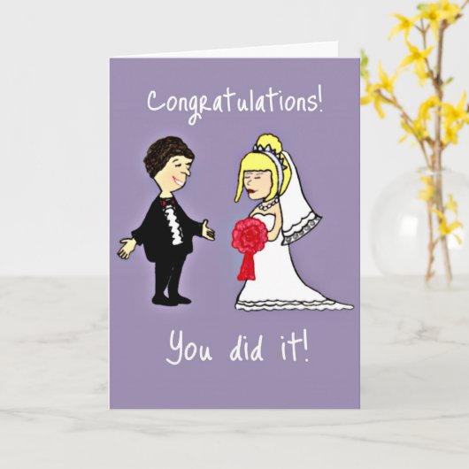 Lustige Hochzeitsglückwünsche Karte (Gelbe Blume)