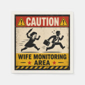 Lustige Hochzeitshumor Serviette (Vorderseite)