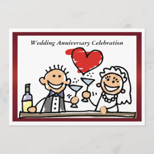 Lustige Hochzeitstag-Einladung Einladung