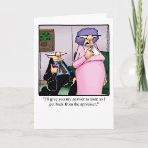 Lustige Hochzeitstag-Grußkarte für sie Karte