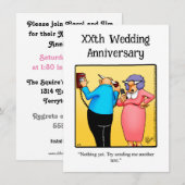 Lustige Hochzeitstags-Einladung Einladung (Vorne/Hinten)