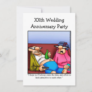 Lustige Hochzeitstags-Party-Einladung Einladung